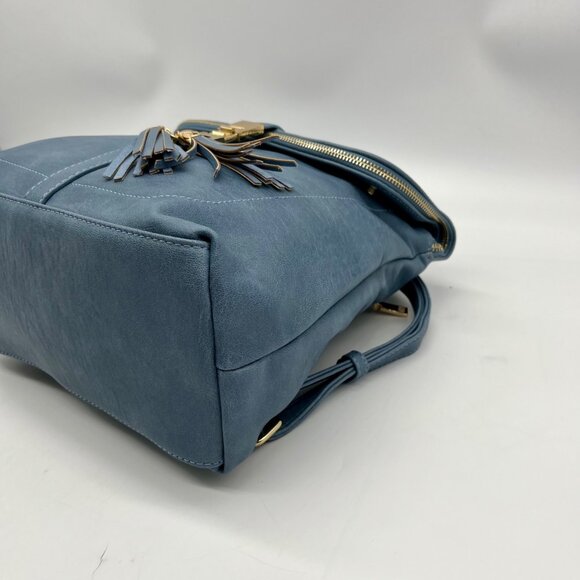 Miztique Blue Vegan Leather Diana Flip Over Backpack main image 6